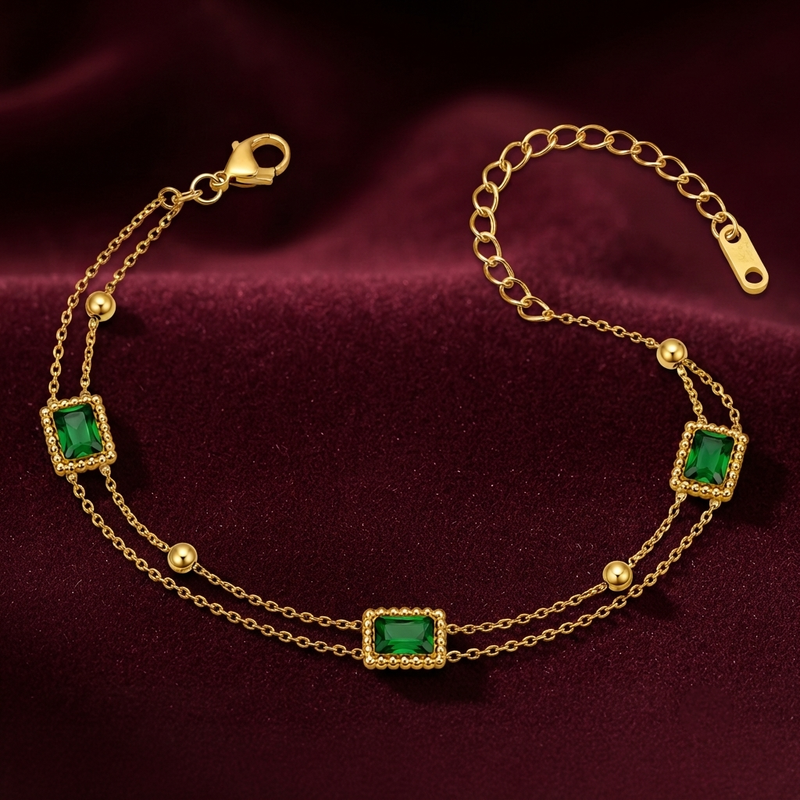 Buy Green Diamond Work Trending Bracelet for women