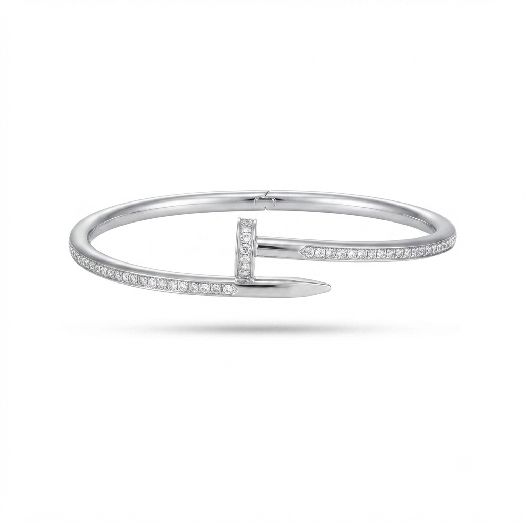 Buy Trending Crystal nail Pattern Solid Bracelet for women