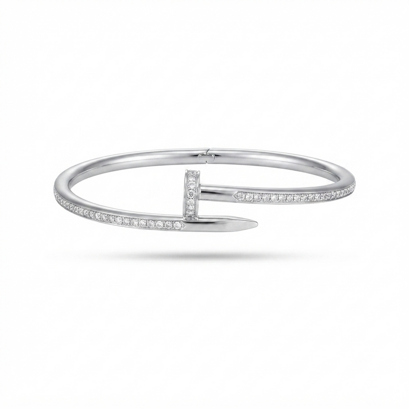 Buy Trending Crystal nail Pattern Solid Bracelet for women
