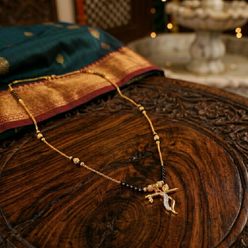 Designer Daily Wear Krishna Flute Mangalsutra for Women