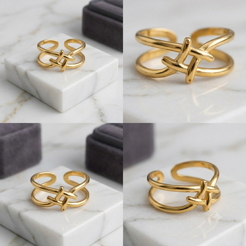 Modern Gold Airplane Ring | Adjustable Wanderlust Jewelry