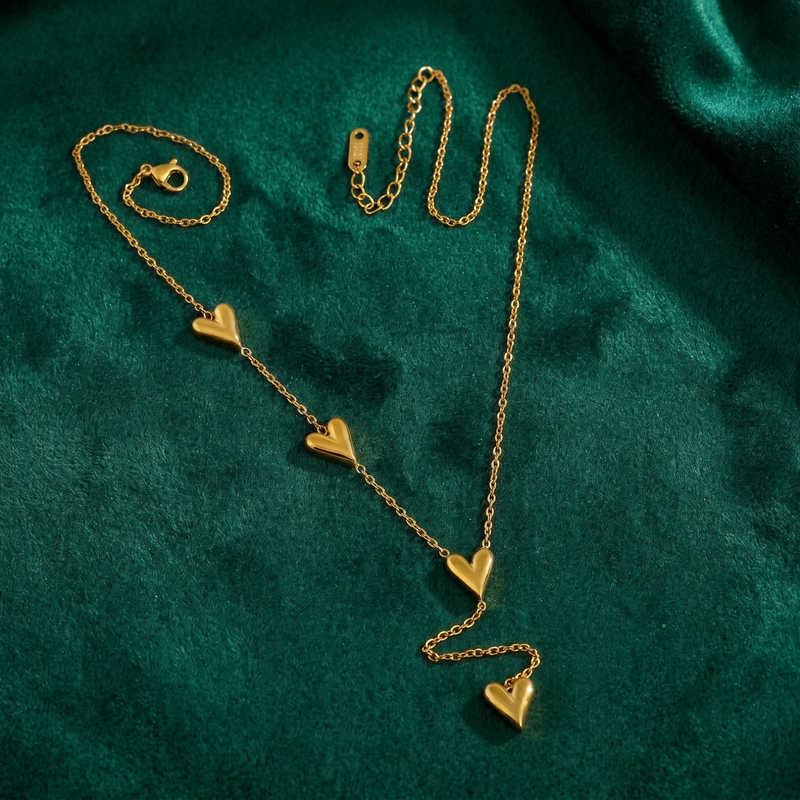 Yamiluxe Sweetheart Cascade Necklace for Women