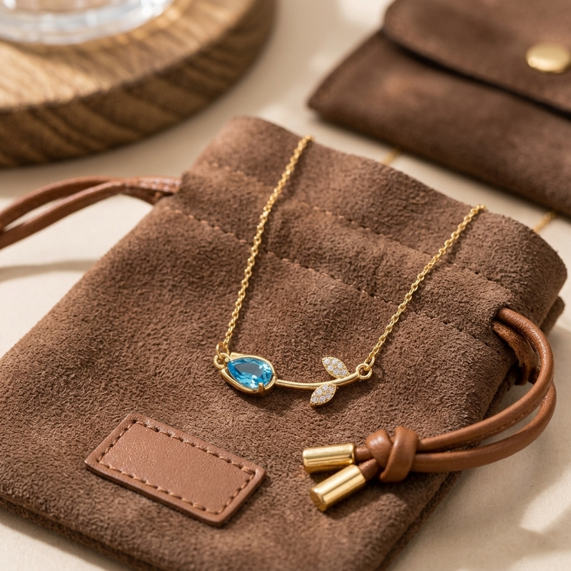 Buy Sky-blue Color Trending Flower pattern Chain pendent for women