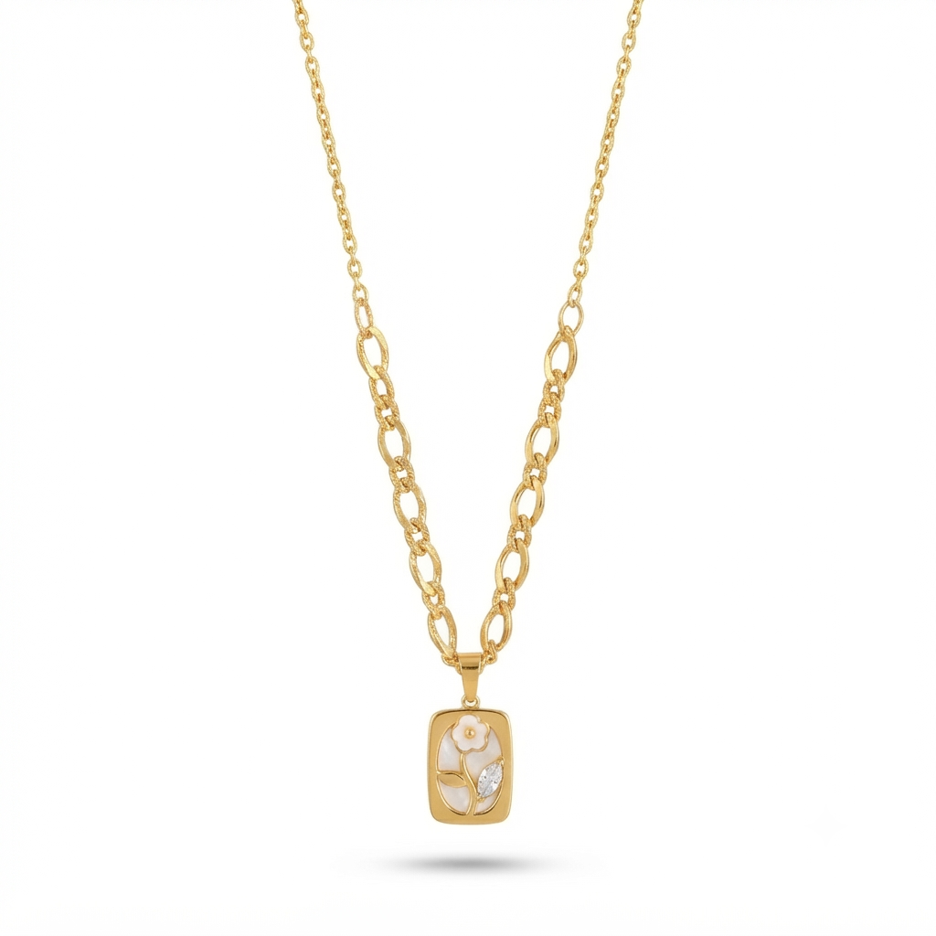Buy latest Trending flower Pattern Chain Pendant For women