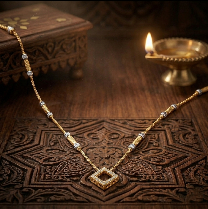Elegant Geometric Mangal sutra Necklace for Women
