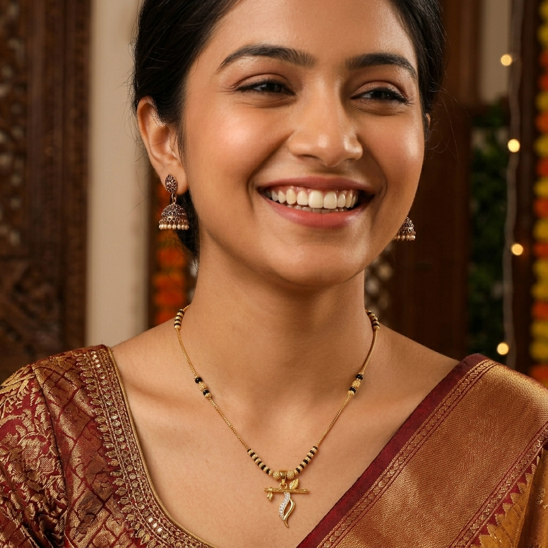 Designer Daily Wear Krishna Flute Mangalsutra for Women