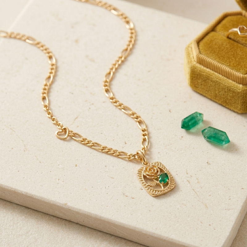 But Latest Trending Flower pattern Chain Pendant For Women