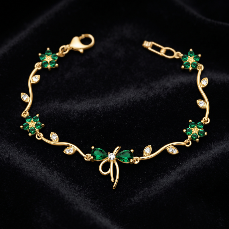 Buy Latest Trending Green color Tulip Pattern Bracelet for women