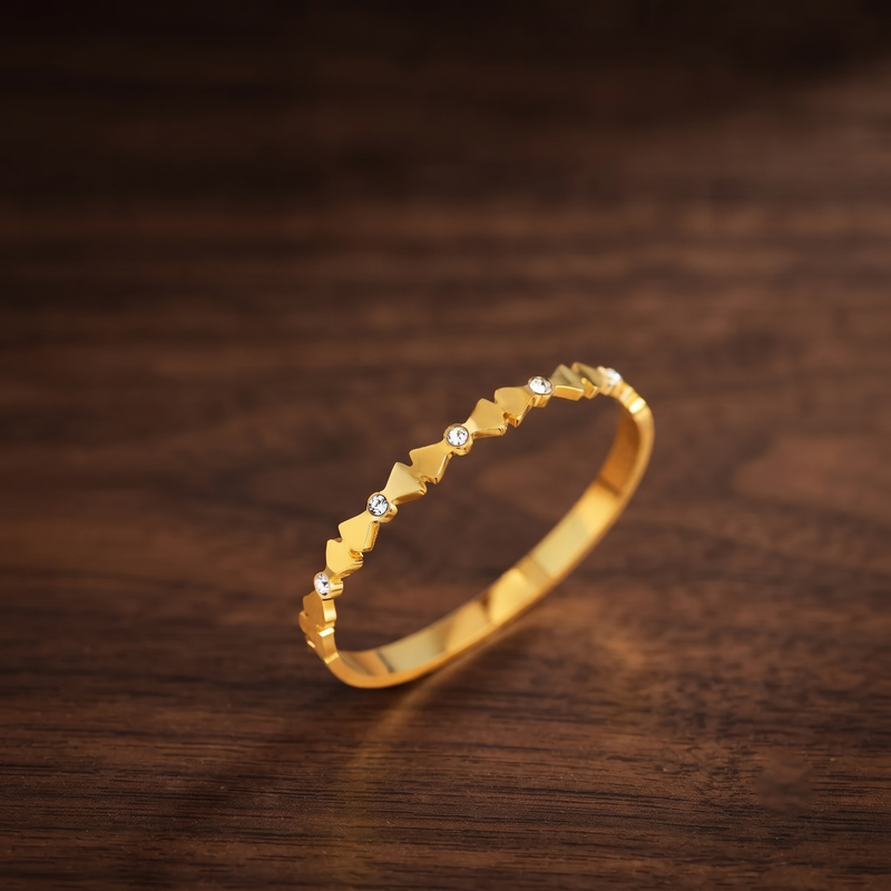 Latest Trendy pattern Diamond work Solid bracelet for women