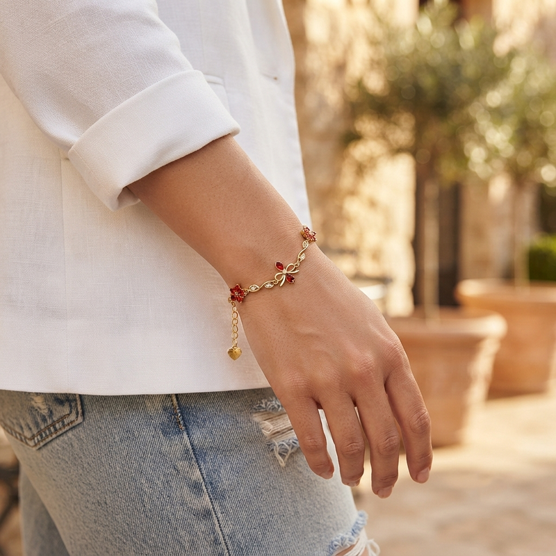 Buy Latest Trending Tulip Pattern Chain bracelet for women