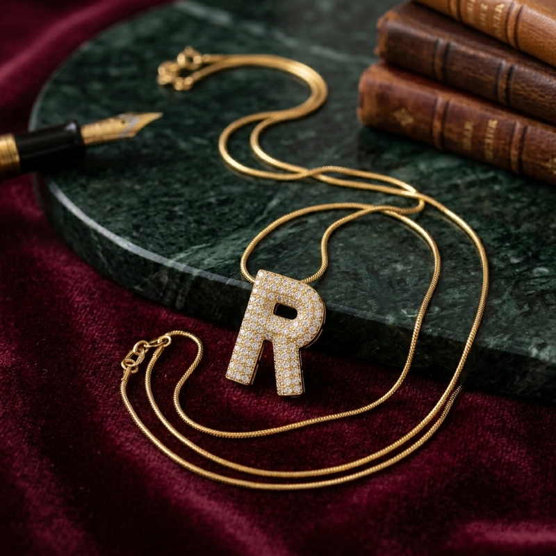 Buy Designer Alphabetic Chain Pendant For Girl