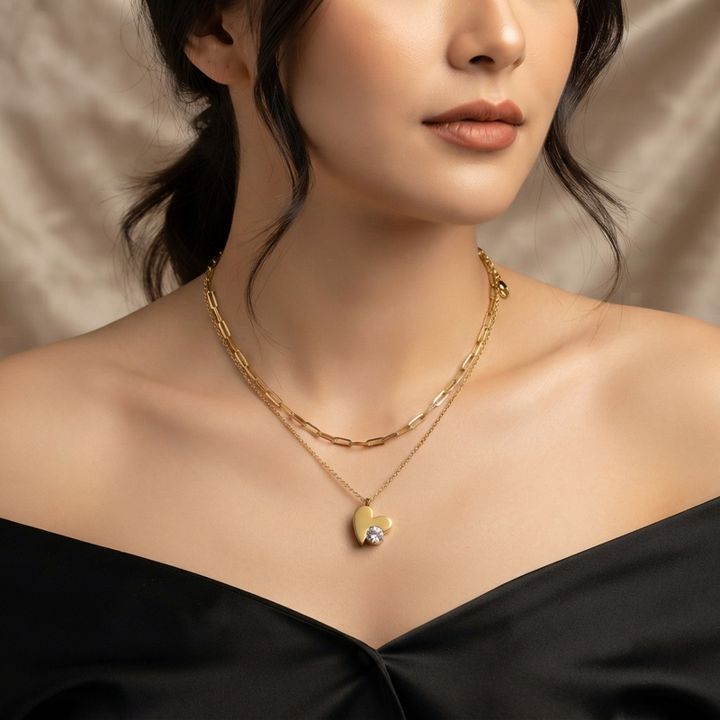 Buy Heart pattern Chain Pendant For Girl